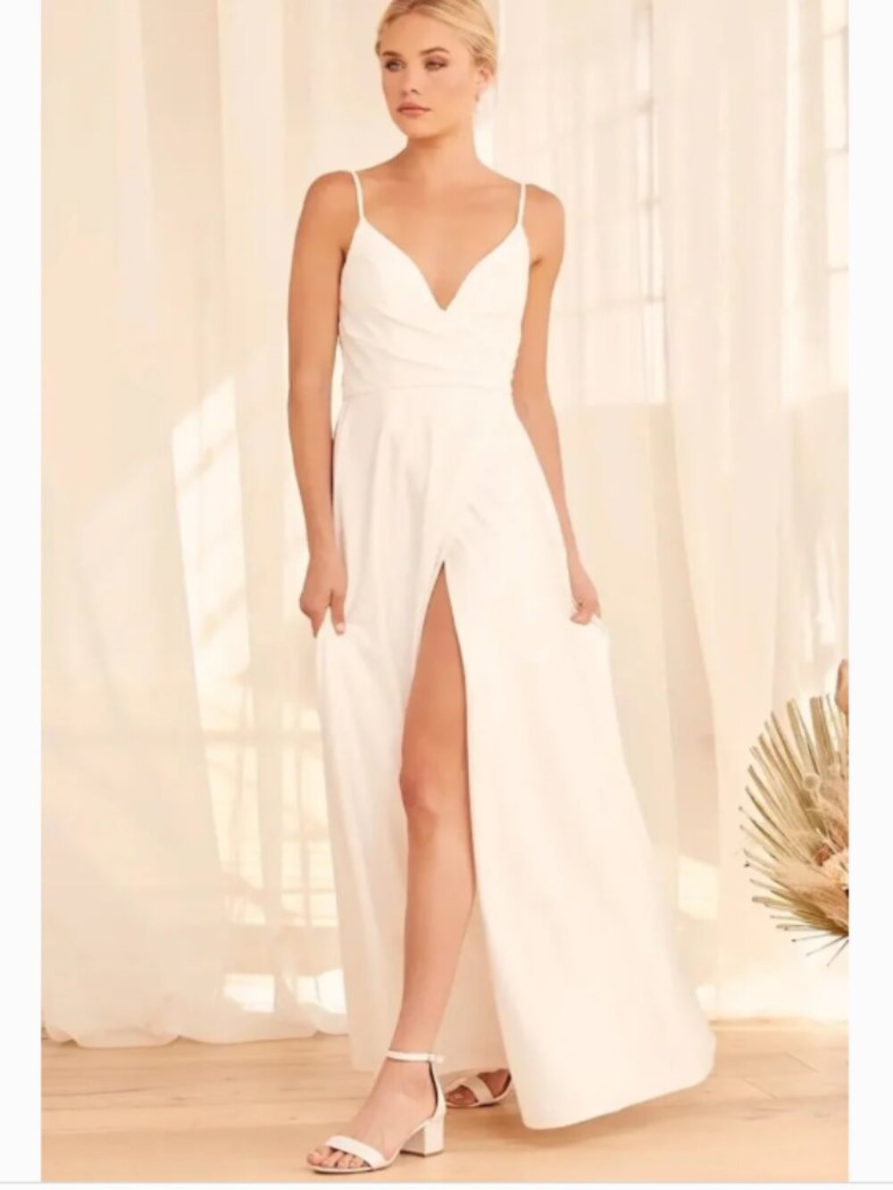 Lulus Choose Your Love Maxi Gown Dress NWT in White Size 6